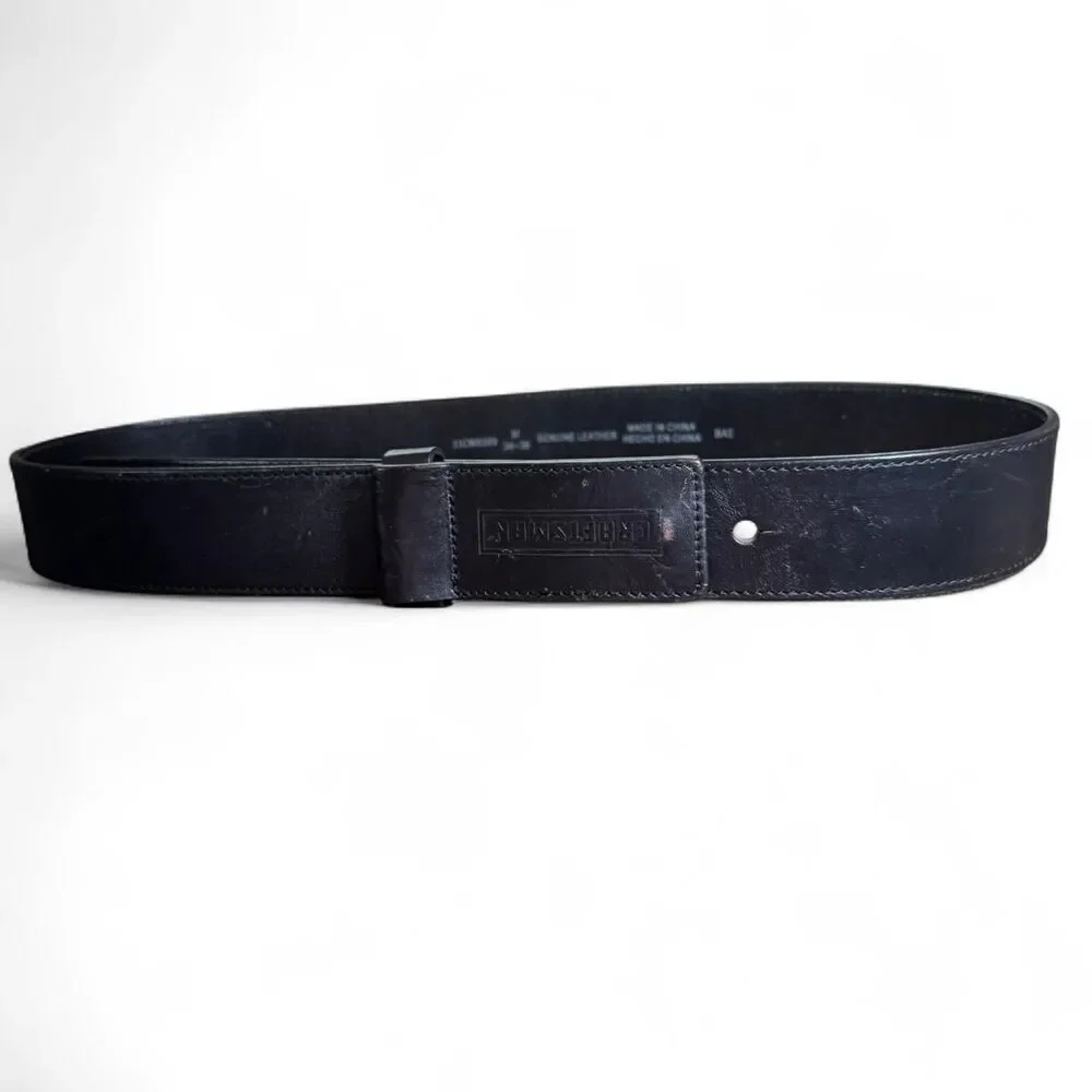 Craftsman Men's Black 1.5in wide Belt with logo belt buckle size medium